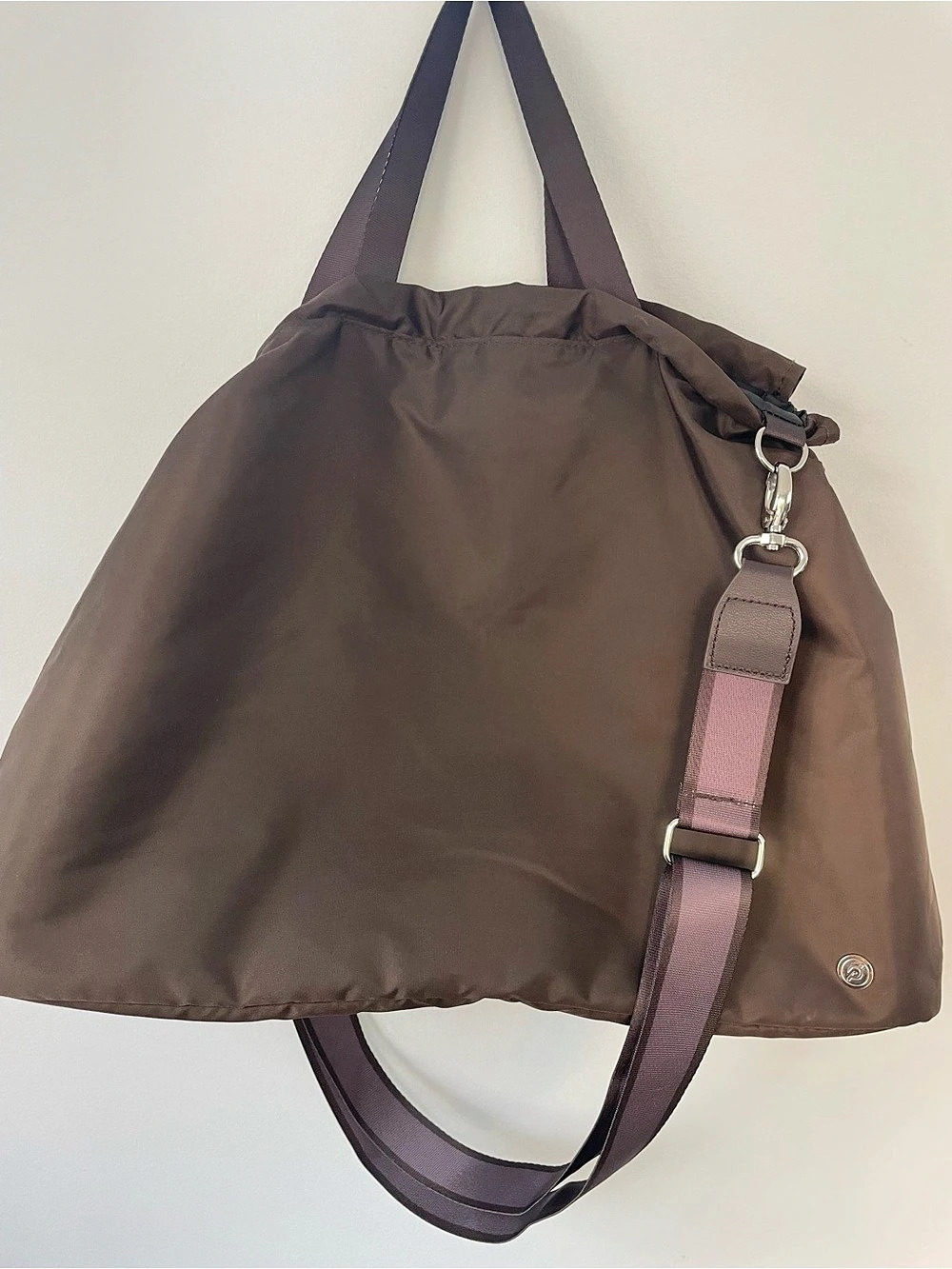 Peloton Large Sack Crossbody Bag Brown Tote